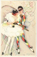 ** T1/T2 Clown Couple. Italian Art Postcard. Ballerini & Fratini 224. S: Chiostri - Ohne Zuordnung