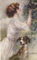 * T2 Lady With Dog In The Garden, W.S.S.B. L'art Italien No. 6783/1., S: M. Santino - Non Classés