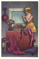 ** T1 Cabinet De Toilette. Fantaisies Trichromes. Paris, A. Noyer Serie No. 148. / French Gently Erotic Art Postcard S:  - Non Classés