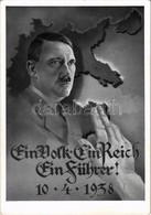 * T2 1938 Ein Volk, Ein Reich, Ein Führer! / Adolf Hitler, NSDAP German Nazi Party Propaganda, Map + '1938 Wien Ein Volk - Ohne Zuordnung