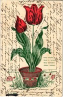 T2/T3 Tulipános Magyar Hazafias Propaganda Lap / Hungarian Patriotic Propaganda Card With Tulip  (EK) - Ohne Zuordnung