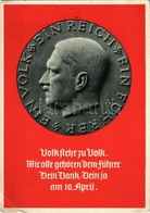 * T2/T3 1938 Ein Volk, Ein Reich, Ein Führer. Volk Steht Zu Volk. Wir Alle Gehören Dem Führer Dein Dank, Dein Ja Am 10.  - Ohne Zuordnung