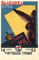 T2/T3 1935 Balkán Labdarúgó Bajnokság Reklámlapja A Bajnokság Bélyegeivel A Hátoldalon / 1935 Balkan Cup Football Champi - Sin Clasificación