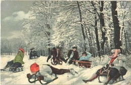 T2/T3 1909 Winter Idylle 4. / Winter Sport, Sledding (fl) - Sin Clasificación