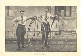 ** T2/T3 Slovákia Cerny Kosice / Slovakian Cyclists With Penny-farthing Bicycles / Szlovák Kerékpárosok Velocipédekkel ( - Non Classificati