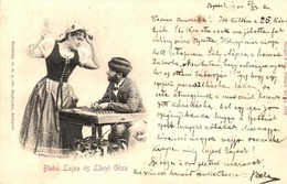T2/T3 1900 Blaha Lujza és Lányi Géza. Dombornyomott / Stengel & Co. Reliefkarte Emb. - Ohne Zuordnung