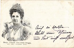 T2 1900 Margit, Umbertó Olasz Király özvegye. Szül. 1851. November 29-én / Margherita Of Savoy, Widow Of Umberto I Of It - Non Classés