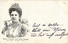 T2 1900 Margit, Umbertó Olasz Király özvegye. Szül. 1851. November 29-én / Margherita Of Savoy, Widow Of Umberto I Of It - Unclassified