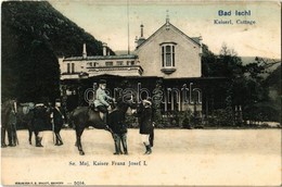 * T2 Bad Ischl, Kaiserliche Cottage, Se. Maj. Kaiser Franz Josef I. / Franz Joseph On Horseback In Front Of The Imperial - Ohne Zuordnung