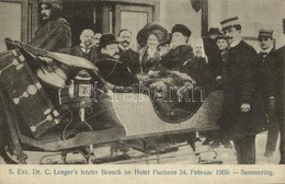 ** T1 1900 Semmering, S. Exc. Dr. C. Lueger's Letzter Besuch Im Hotel Panhans 24. Februar / Karl Lueger's Last Visit In  - Non Classés