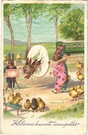 T2/T3 Kellemes Húsvéti Ünnepeket! Nyúl Cirkusz / Easter Greeting Art Postcard With Rabbit Acrobats, Circus. WSSB 8213. L - Ohne Zuordnung
