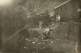 ** T2 Csehszlovák Vonat Vasúti Szerencsétlenség Románia (Bucharest) Felé Vezető úton / Eisenbahnunglück CSD Auf Den Weg  - Ohne Zuordnung