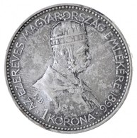 1896KB 1K Ag 'Millenium' Eredeti Barna 'Milleniumi Koronaérem - 1896' Díszdobozban T:1-,2 Patina / 
Hungary 1896KB 1 Kor - Sin Clasificación