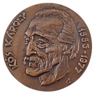 Tőrös Gábor (1934-) DN 'Kós Károly' Egyoldalas, öntött Br Emlékplakett (459,18g/117mm) T:1- / Hungary ND 'Károly Kós' On - Non Classés