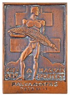 1939. 'Kispest A Magyar Sportért' Egyoldalas öntött Br Plakett, 'PÁLYAAVATÁS 1939. VI. 11' Gravírozással. Szign.: Szadai - Non Classés