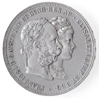 Ausztria 1879. 2G Ag 'I. Ferenc József és Erzsébet Királynő / Ezüstlakodalom' (24,66g) T:1- /  Austria 1879. 2 Gulden Ag - Zonder Classificatie