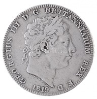 Nagy-Britannia 1819LIX 1C Ag 'III. György' (27,97g) T:2- Ph. / 
Great Britain 1819LIX 1 Crown Ag 'George III' (27,97g) C - Non Classificati