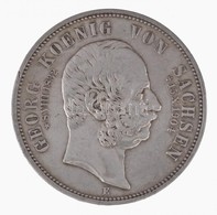 Német Államok / Szászország 1904E 5M Ag 'György Halála' (27,72g) T:2- / German States / Saxony 1904E 5 Mark 'Death Of Ge - Ohne Zuordnung