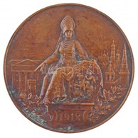 Orosz Birodalom 1912. 'Moszkvai Hitelintézet 50. évfordulója' Br Emlékplakett, Peremén 'BRONZE' Jelzéssel (339,56g/80mm) - Non Classés