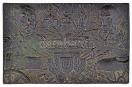 1917. 'Viribus Unitis' Fém Plakett (79x124mm) T:2- / Hungary 1917. 'Viribus Unitis' Metal Plaque (79x124mm) C:VF - Sonstige & Ohne Zuordnung