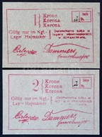 Hajmáskér / Hadifogolytábor 1914. 1K + 2K T:I,I- / Hungary / Hajmáskér / POW Camp 1914. 1 Korona + 2 Korona C:UNC,AU
Ada - Non Classés