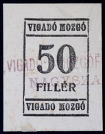 Románia / Nagyszalonta ~1920. 50f 'Vigadó Mozgó' T:I- Ragasztónyom / Romania / Salonta ~1920. 50 Fillér 'Vigadó Mozgó '  - Non Classés