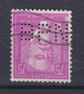 France Perfin Perforé Lochung 'BPN' Banque Des Pays Du Nord (Mi. 288) Paul Doumer - Used Stamps