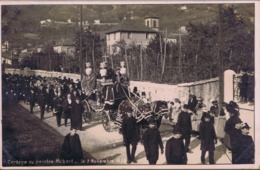 38 - La Tronche (Isère) - Cortège Funèbre Du Peintre Hébert Le 7 Novembre 1908 (carte Photo) - La Tronche