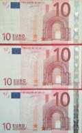 10 Euros De La Primera Firma De Duisemberg, Plancha G002,G003,G005,letra V De España - 10 Euro