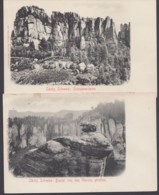 "Bastei" Und "Schrammsteine", 2 Karten, Ca. 1910 - Bastei (sächs. Schweiz)