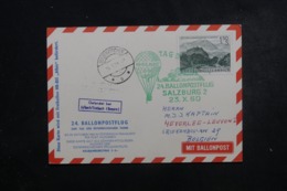 AUTRICHE - Carte Par Ballon En 1960 , Cachets Plaisants , à Voir - L 44371 - Par Ballon
