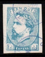 P880.-. SPAIN - 1881 . SC#: X2, USED - CARLIST STAMP - FIRST REPRINT - Carlists