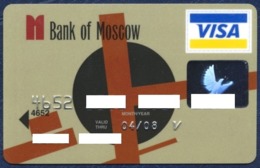 RUSSIA - RUSSIE - RUSSLAND BANK OF MOSCOW VISA CARD PERFECT USED CONDITION EXP. 2008 - Krediet Kaarten (vervaldatum Min. 10 Jaar)