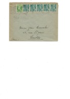 LETTRE AFFRANCHIE TYPE MERCURE N° 660 X5 + N° 680 OBLITEREE CAD TONNEINS- LOT ET GARONNE -1947 - 1921-1960: Période Moderne