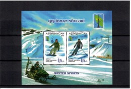 Azerbaijan 2014 . Winter Sports. S/S Of 2v: 0.50, 0.50. Michel #  BL 147 - Azerbaïjan