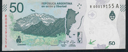 ARGENTINA P363 50 Pesos (2018) REPLACEMENT Low #R000—— Caputo /Menzo UNC. - Argentina