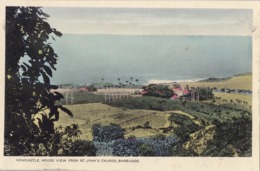 BARBADOS , TARJETA POSTAL NO CIRCULADA - NEWCASTLE HOUSE VIEW FROM ST. JOHN'S CHURCH - Barbades