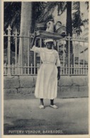 BARBADOS , TARJETA POSTAL NO CIRCULADA - POTTERY VENDOR , CERÁMICA , MERCADO , ARTESANIA , CRAFT - Barbades