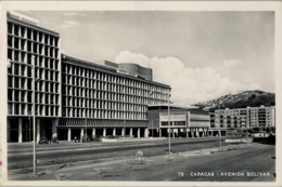 1955 VENEZUELA  , TARJETA POSTAL CIRCULADA - CARACAS , AVENIDA BOLIVAR - Venezuela