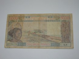 5000 Francs 1986 - COTE D'IVOIRE  - Banque Central Des états De L'Afrique De L'ouest   **** EN ACHAT IMMEDIAT **** - Ivoorkust