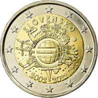 Slovaquie, 2 Euro, 10 Ans De L'Euro, 2012, SUP, Bi-Metallic, KM:120 - Slovaquie