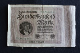 98 /  Allemagne,  1918-1933 : République De Weimar  Reichsbanknote  100000 Mark  - 1923 /  N°  T. 00946263 - 100.000 Mark