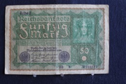 100 /  Allemagne,  [ 3] 1918-1933 : République De Weimar  Reichsbanknote  50 Mark - 1919   /  N° 980687 - 50 Mark