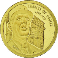Monnaie, Benin, Charles De Gaulle, 1500 Francs CFA, 2010, FDC, Or - Benin