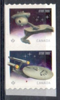 Canada - Star Trek - Paire De Roulette Verticale ** - Coil Stamps