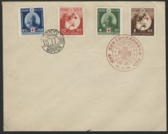 1939 Japan First Day Red Commemorative Cancellation On "75th Anniversary Of Red Cross Treaty" Full Serie (C75 To C78) - Covers & Documents