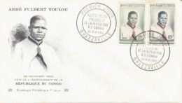 CONGO. FDC. PRESIDENT ABBE FULBERT YOULOU. BRAZZAVILLE 1960 - FDC