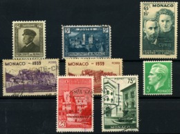 Mónaco Nº 54, 63, 197, 198, 349, 167, 397/8. Año 1922-23/1954 - Autres & Non Classés