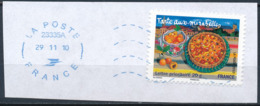 France - Les Saveurs De Nos Régions, Tarte Aux Mirabelles YT A446 Obl. Ondulations Et Dateur Bleu Sur Fragment - Unused Stamps