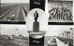 Cpa Afsluitdijk, Vues Diverses De La Digue Fermant L'isselmeer, Vieux Véhicules - Den Oever (& Afsluitdijk)